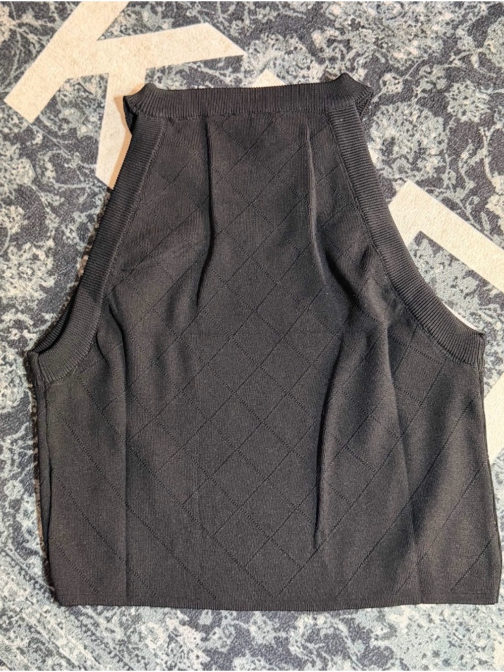 Prada Black Quilted Knit Tank & Skirt Set Size Large - Picture 6 of 10